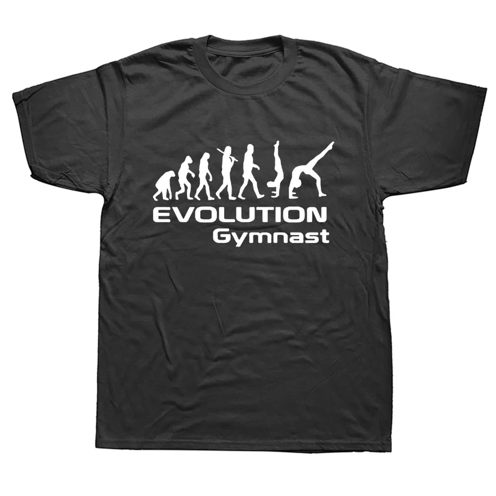 

Funny Rhythmic Gymnastics T Shirts Birthday Unisex Graphic Fashion New Cotton Short Sleeve O-Neck Evolution Of Gymnast T-shirt
