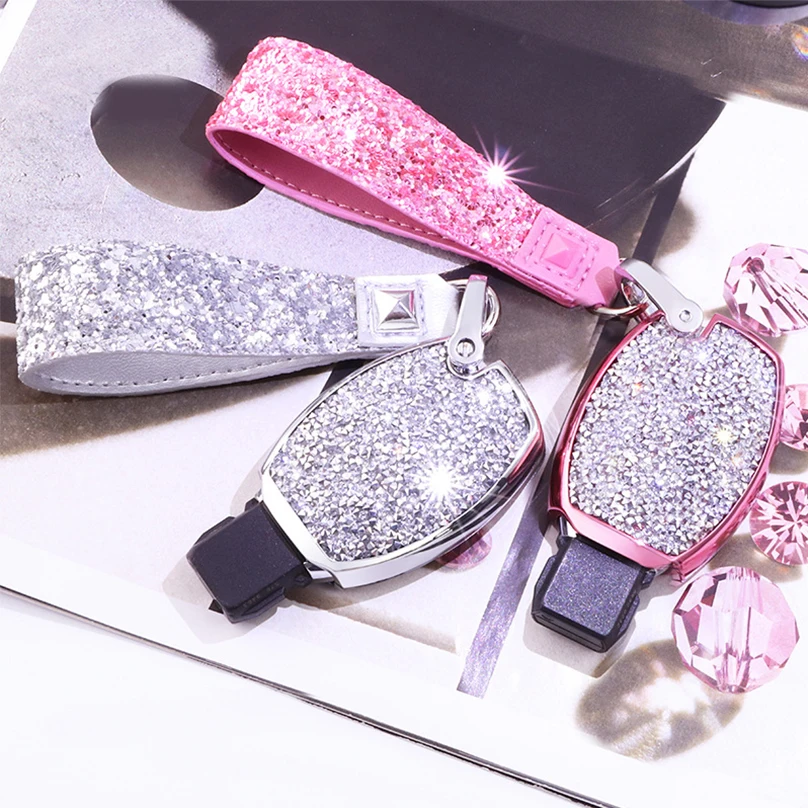 Роскошный Алмазный чехол для автомобильного ключа с кристаллами Чехол