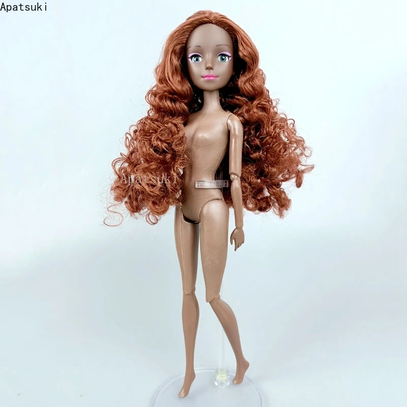 

Red Hair 11.5" 1/6 Black BJD Doll Nude Naked Body 4D Eyes Head 11 Jointed Movable Body for 1/6 BJD Dolls Accessories Kids Toys