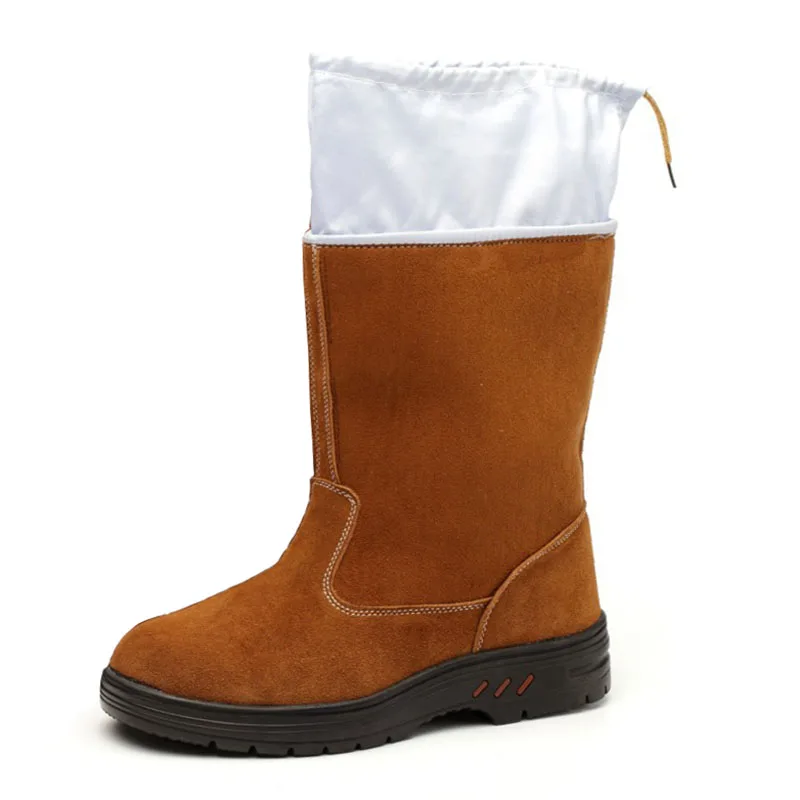 

Oilfield Boots Men Steel Toe Caps Anti-smashing Anti-piercing Safety Shoes Anti-scalding Welder Boots Winter Warm Work Boots