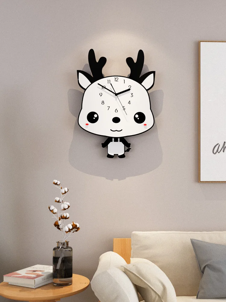 Бесшумные настенные часы креативные деревянные кухонные для детских комнат