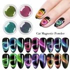 Порошки 9D cat Гель-лак для использования с магнитом, хамелеон для использования с магнитом блестящие порошки, магнитные УФ-гели для ногтей, художественные пигменты украшения, 1 коробка