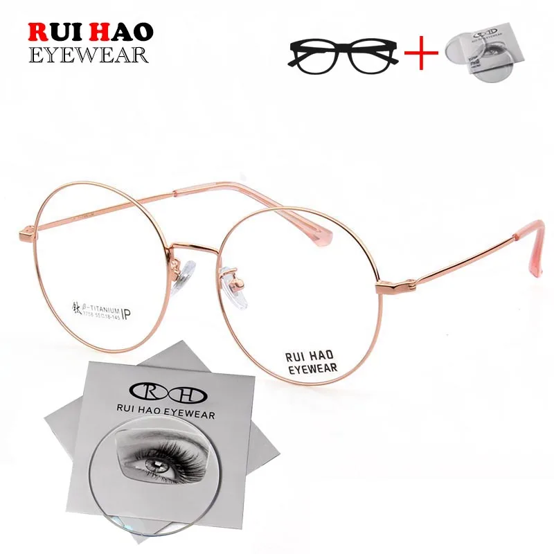 Очки по рецепту на заказ 2 цвета многоугольная Ретро титановая оправа полимерные