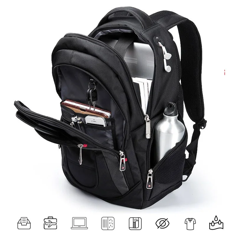 

15.6 Inch Waterproof Laptop Backpack Men USB Charging Travel Backpack Women Oxford Rucksack Male Vintage School Bag Mochila New