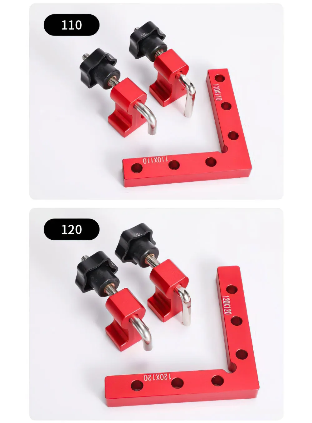 

Woodworking Adjustable Corner Clamping Ruler Aluminium Alloy Right Angle Clamps L-Shaped Auxiliary Fixture Positioner Clips