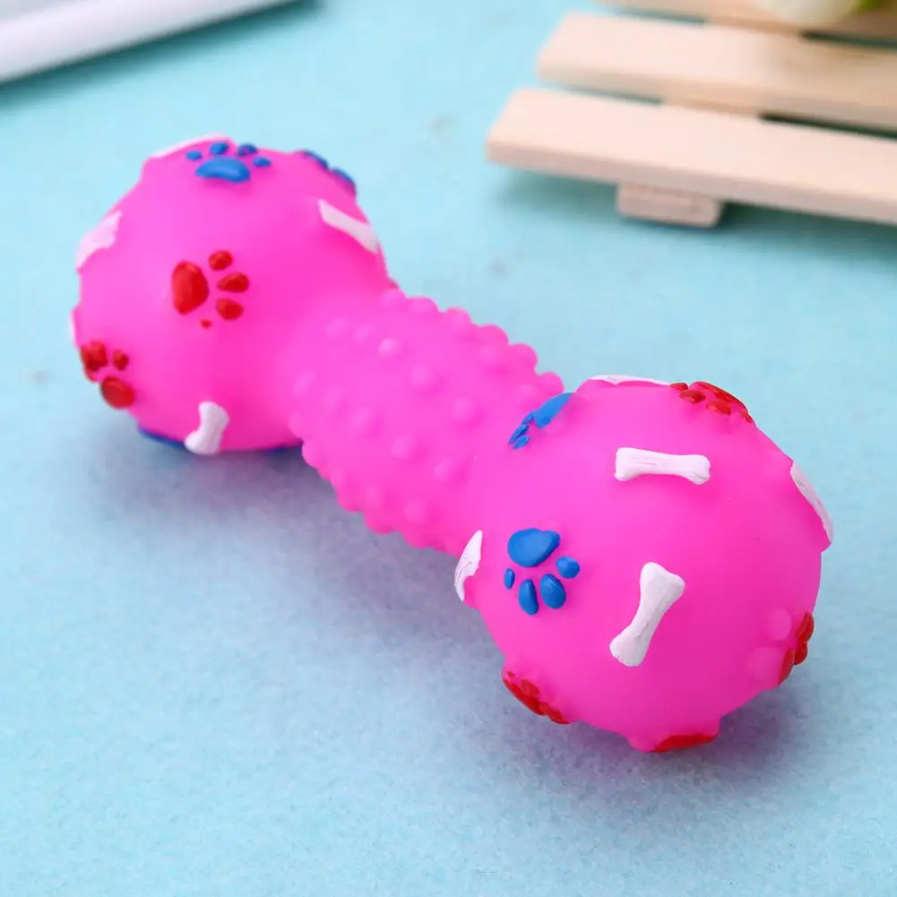 

Bite Dumbbell Clean Chew Play Sound Toys Pet Molar Bite Cleaning Teeth Safe for Household Animals Dogs Entertainment