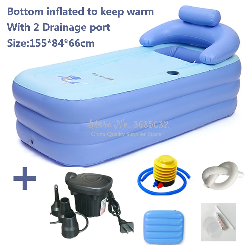Дешевая складная надувная ванна Пластиковая Складная Ванна для взрослых
