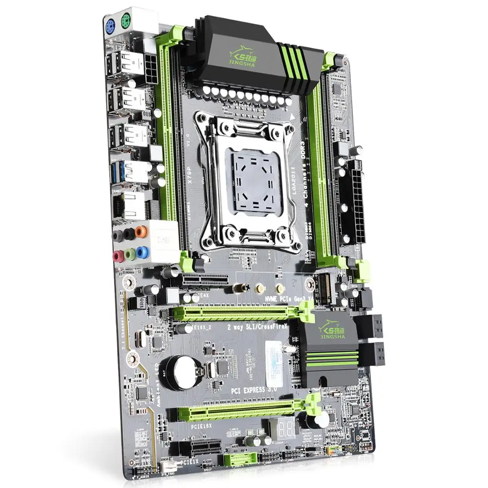 Материнская плата JINGSHA с LGA2011 combos Xeon E5 2650LV2 CPU 10 ядер 20 потоков 4 шт. x 8 ГБ = 32 памяти DDR3