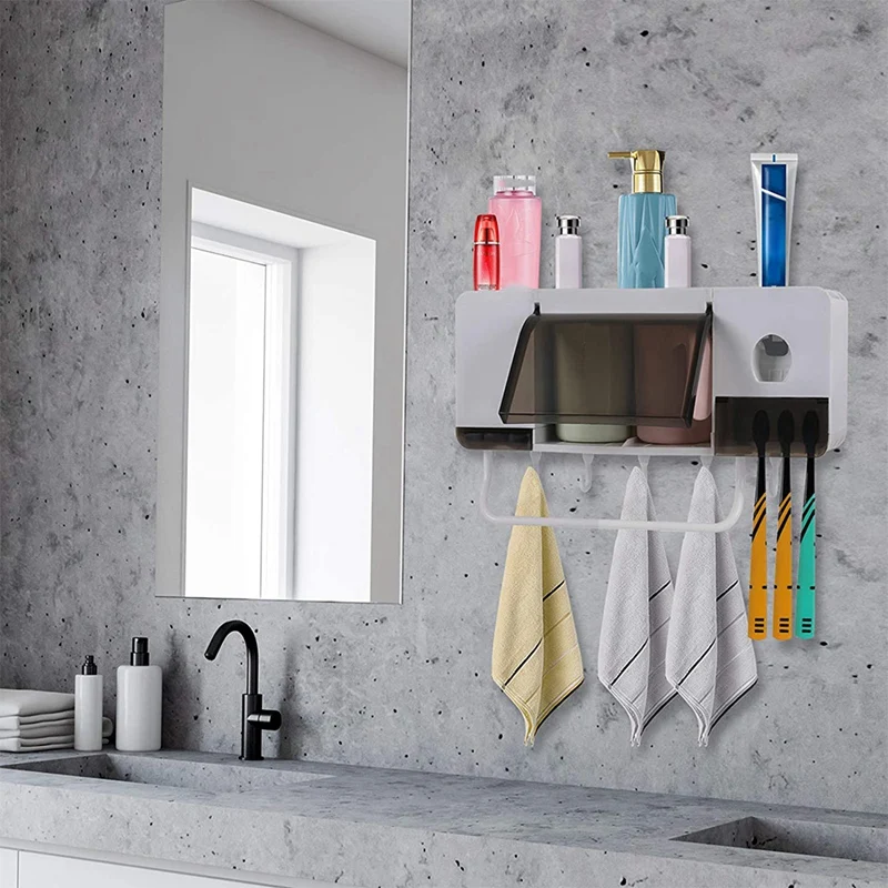 

Toothpaste Dispenser, Automatic Toothpaste Squeezer Dispenser for Washroom Bathroom, Wall Mount Bathroom Accessories CNIM Hot