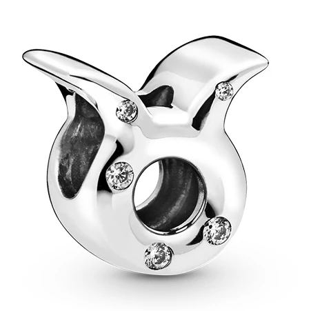 Taurus Moonmory, рождественский подарок, кулоны со знаками Зодиака, 925 пробы, серебряные близнецы, Leo Virgo, очаровательные бусины, подходят для брендового браслета, DIY, ювелирная маркировка - Цвет: Taurus