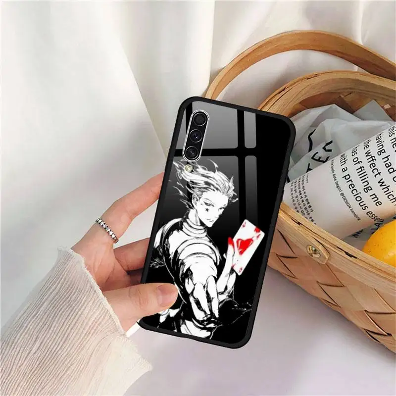 

Hisoka Anime Hunter X hunter Phone Case Tempered glass For Samsung S10 S20 plus Ultra E note8 note9 note10 pro