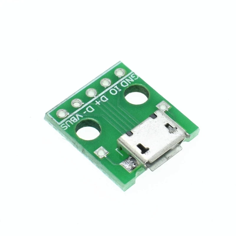 50pcs MICRO USB To DIP Adapter 5pin Female Connector B Type PCB Converter Breadboard USB-01 Switch Board SMT Mother Seat - купить по