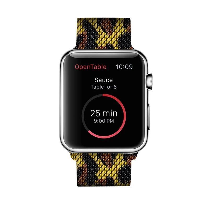 Леопардовый дизайн 40 мм ремешок 44 мм для Apple Watch Series 4 металлический браслет ремешок для i Watch Series 3 браслет 38 мм 42 мм