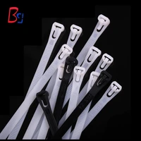 100pcs white releasable nylon cable ties 8x150200250300mm oose slipknot tie reusable packaging plastic zip tie wrap strap
