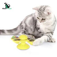 rotating windmill cat toy turntable cat teaser toy scratching petting post cat brush ct 004