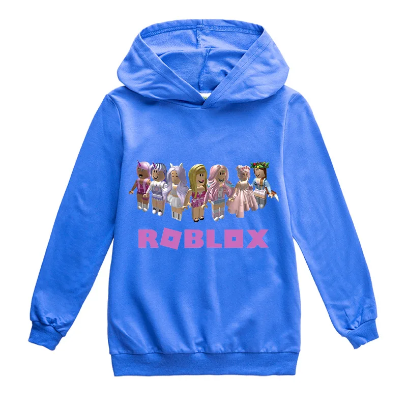 Модные детские толстовки для девочек на весну и осень мальчиков Robloxing футболка с