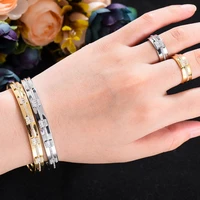high quality luxury trendy retro mix match bangle ring for women bridal jewelry sets wedding ladies perfect gift african
