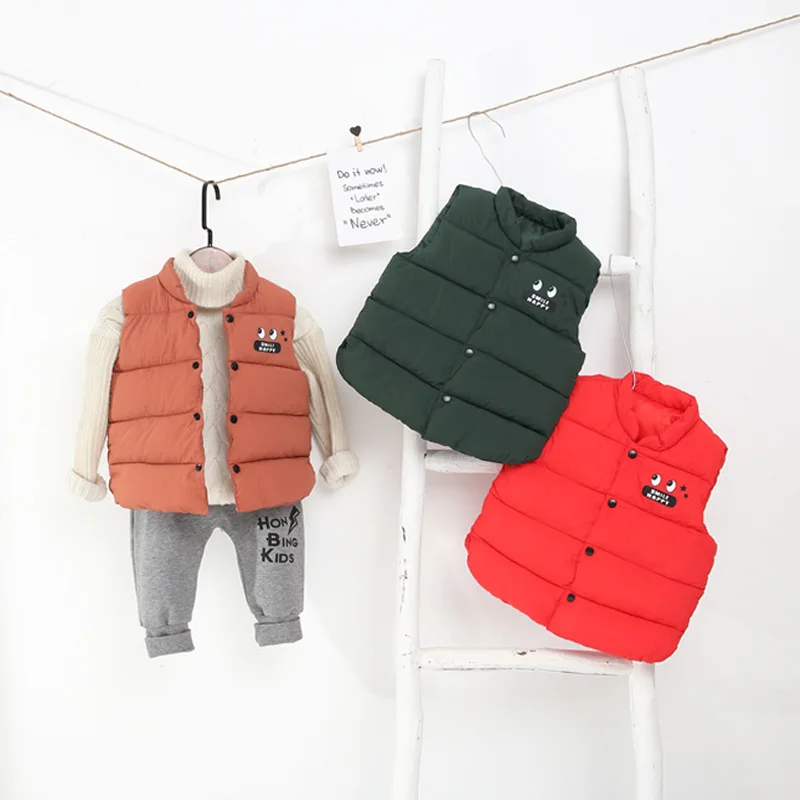 Autumn Winter Girls Casual Vest Jacket Children Outerwear Coats for Infant Baby Down Sleeveless Kids Warm | Детская одежда и обувь