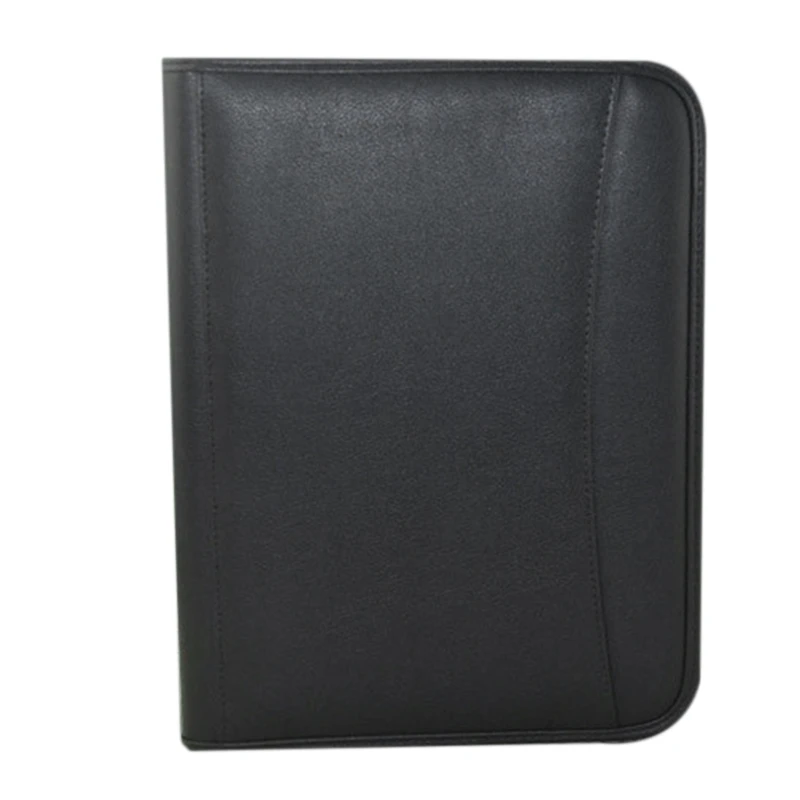 

PU Leather Briefcase Business Binder Padfolio Portfolio with Calculator for Businessman or Interview, Interior 10.1 Inch Table S