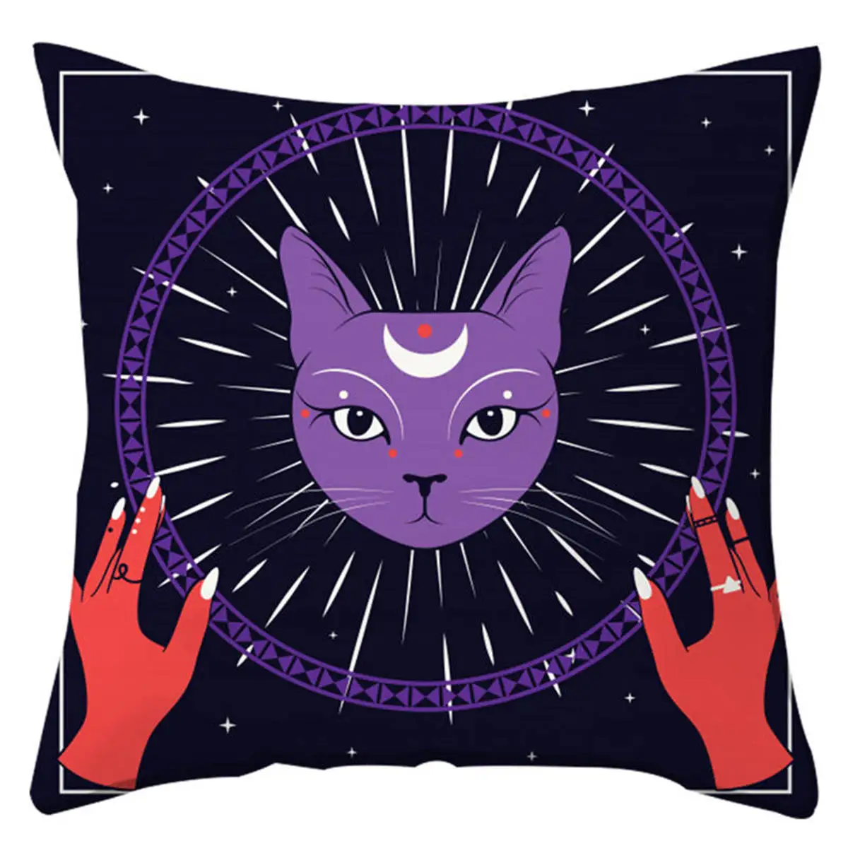 Boniu Moon Cat рисунок квадратная наволочка домашний дом декор подушка в богемском стиле чехол полиэстер наволочка диванные подушки