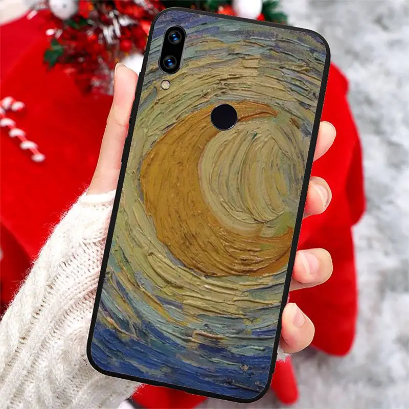 

paintings Starry Night Van Gogh high quality Phone Case coque For Xiaomi Redmi note 7 8 9 t k30 max3 9 s 10 pro lite