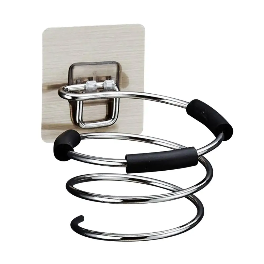 

Wall Mounted Stainless Steel Spiral Blower Stand Bathroom Hair Dryer Holder Rack
