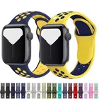 Мягкая силиконовая лента для Apple Watch Series 1 2 3 42 мм 38 мм, резиновый ремешок для iWatch 456SE 40 мм 44 мм