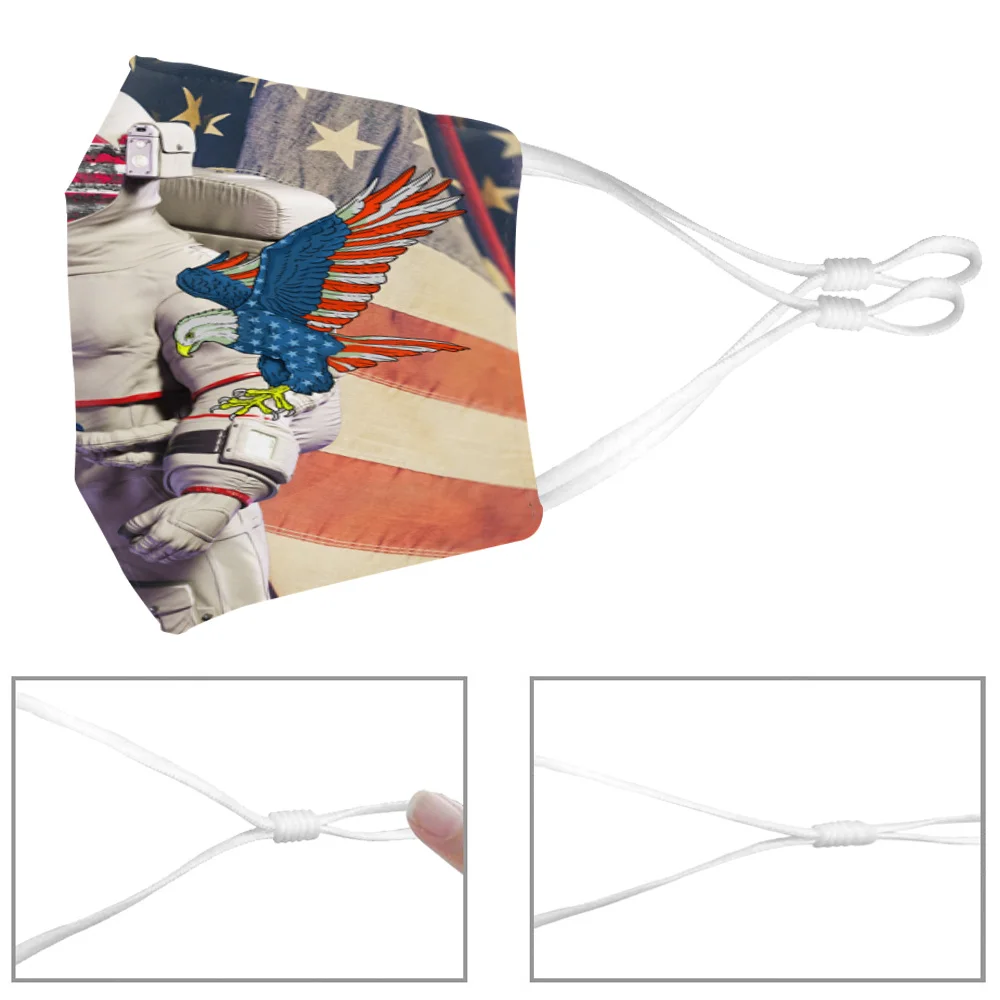 Ветрозащитная маска американский флаг астронавт Орел многоразовая защитная PM2.5