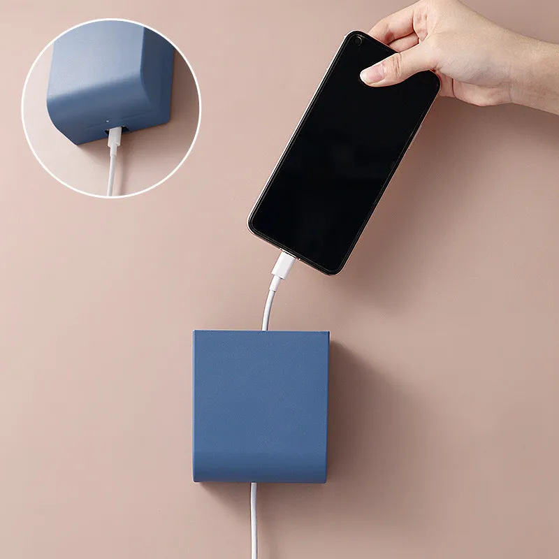 wall mounted storage box remote control storage organizer case for air conditioner tv mobile phone plug holder stand rack free global shipping