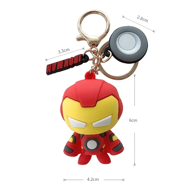 Брелок для ключей с героями мультфильмов аниме Marvel Мстители герой экшн фигурка