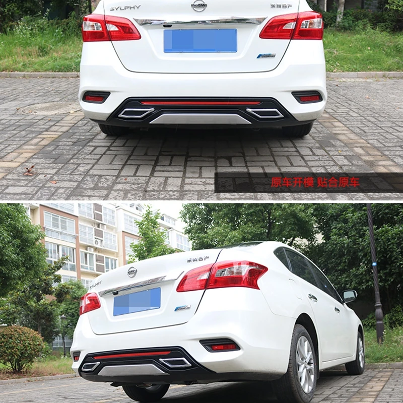 Для Nissan Sentra X-Trail заднего бампера 2016 2017 2019 ABS Материал комплект задней части кузова