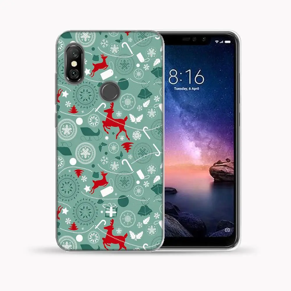Чехол для Xiaomi Mi A1 A2 8 Lite 9 Pro 5X 6X мягкий чехол с Рождеством Redmi 5 5A 6 7 7A Y3 K20 Note 4 4X |