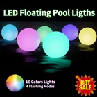 Светодиодный плавающий светильник для бассейна, 16 цветов, s LED RGB лампа в форме шара, s IP65, водонепроницаемый кнопочный светильник, ночник для украшения бассейна