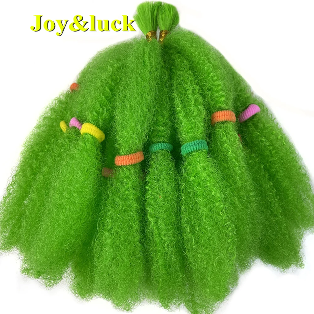 

1 упаковка 20 прядей, Короткие Зеленые вязаные крючком удлинители косичек, плетеные волосы для черных женщин, Синтетические Искусственные