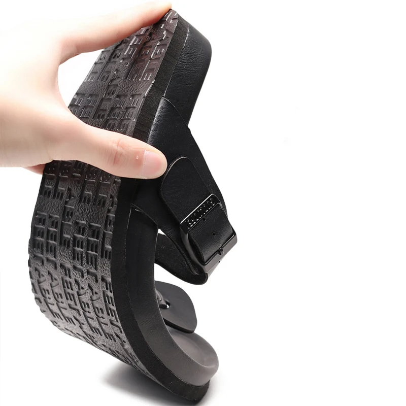 Мужские летние шлепанцы с нескользящей подошвой повседневные сандалии пляжная