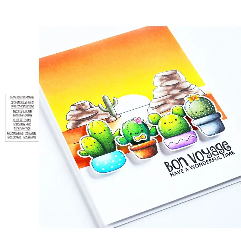 JC счастливые буквы прозрачные резиновые штампы для скрапбукинга силиконовые