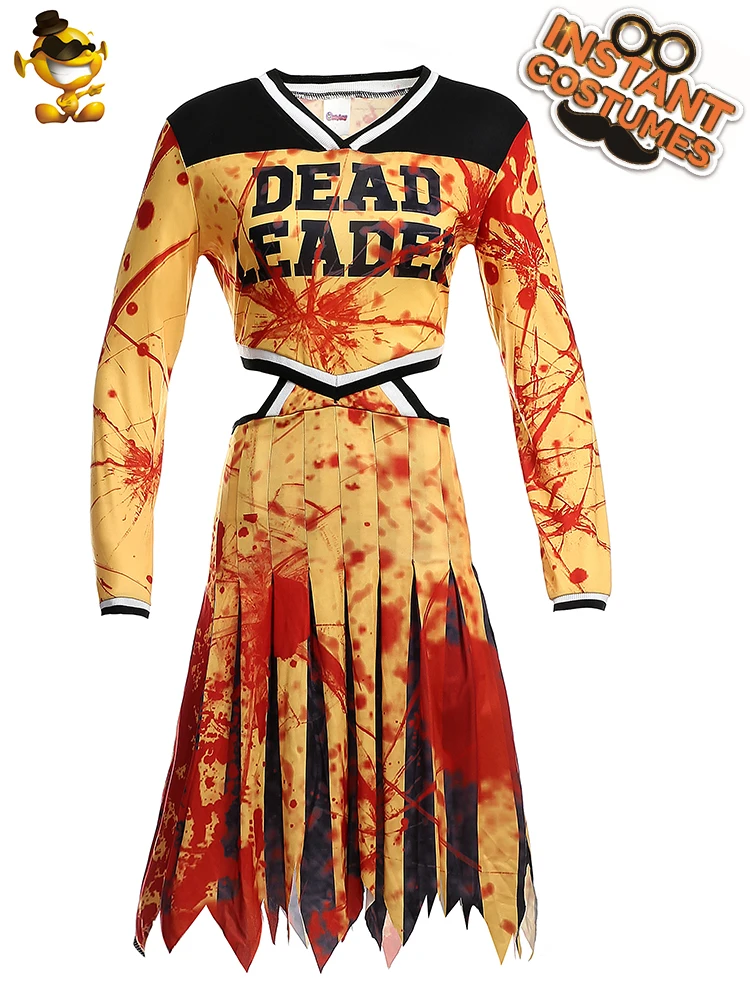 

Bloody Zombie Cheerleader Costumes Halloween Party Cheerleader Cosplay Dress for Women Horror Sports Party Shows