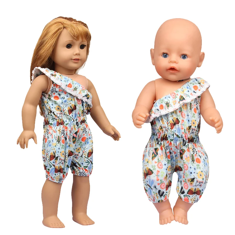 Цветной Летний комбинезон с косой лямкой для 18-дюймовой американской куклы 43 см