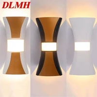 dlmh contemporary outdoor wall lights led sconces simple lamp waterproof decorative for home porch villa