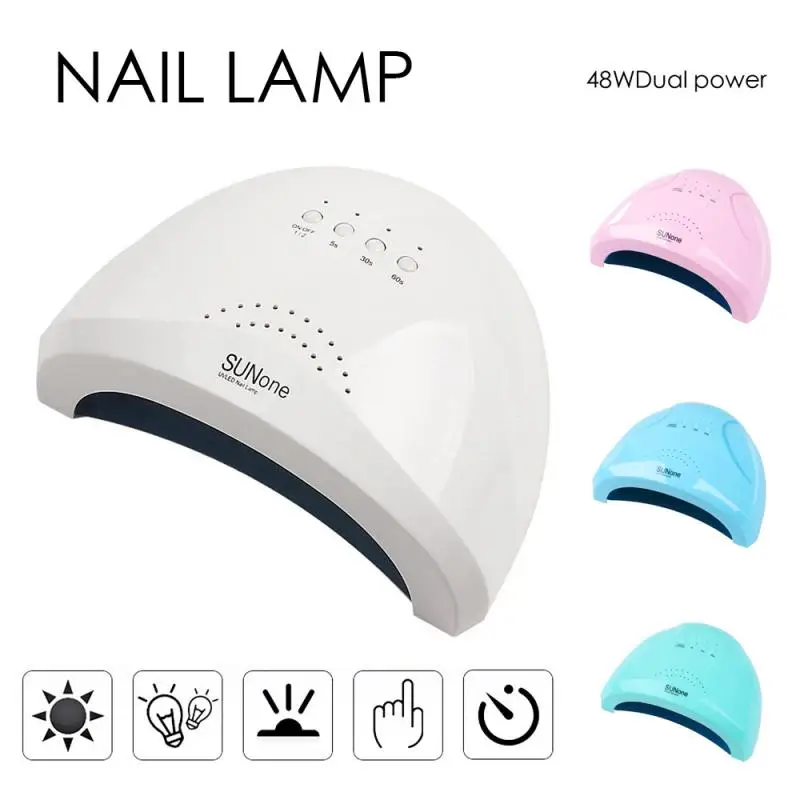 

4 Colors LED UV Nail Dryer Professional Gel Polish Lamp Salon Manicure Nail Art Machine 48W Power Three-speed Timing