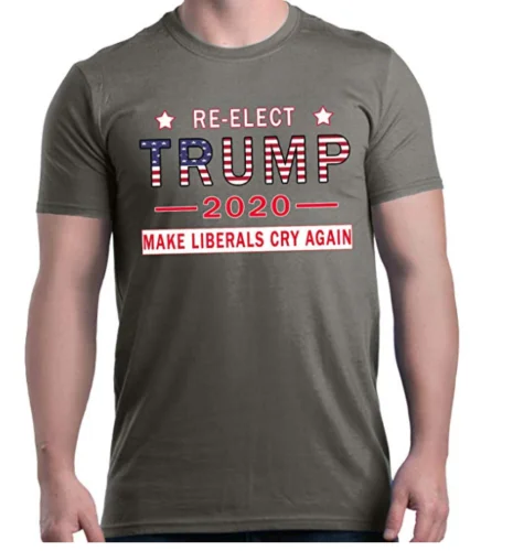 

Re-Elect Trump 2020 Make Liberals Cry Again T-Shirt Political Election Tees