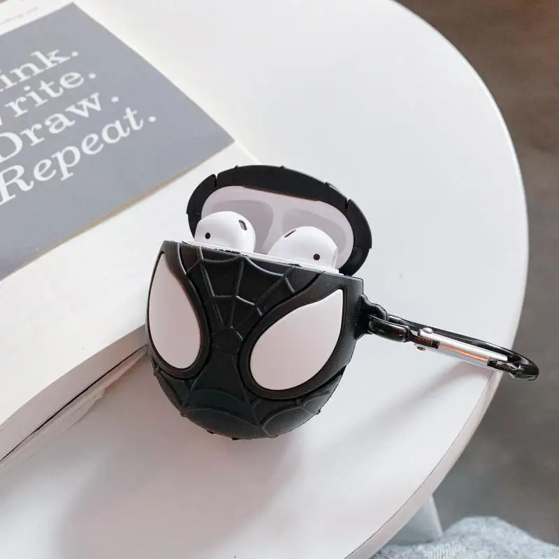 Милый силиконовый чехол с человеком-пауком для Apple Airpods 1/2 TWS наушники защитный
