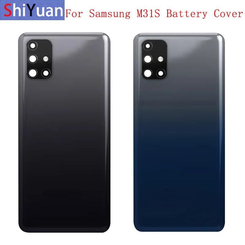 

Battery Case Cover Rear Door Housing Back Case For Samsung M31S M317F Battery Cover Camera Frame Lens with Logo