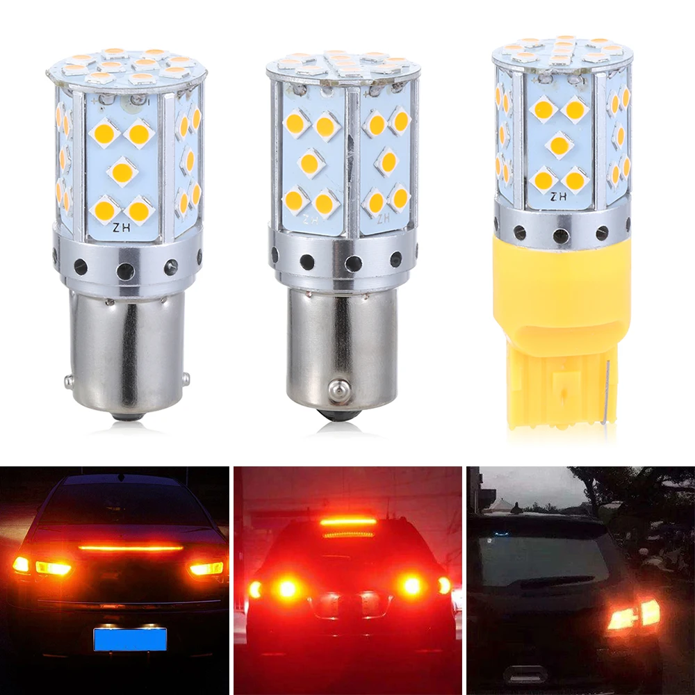 1156 BA15S BAU15S PY21W T20 7440 3030 35SMD Canbus Бесплатная светодиодный ная лампа автомобильная