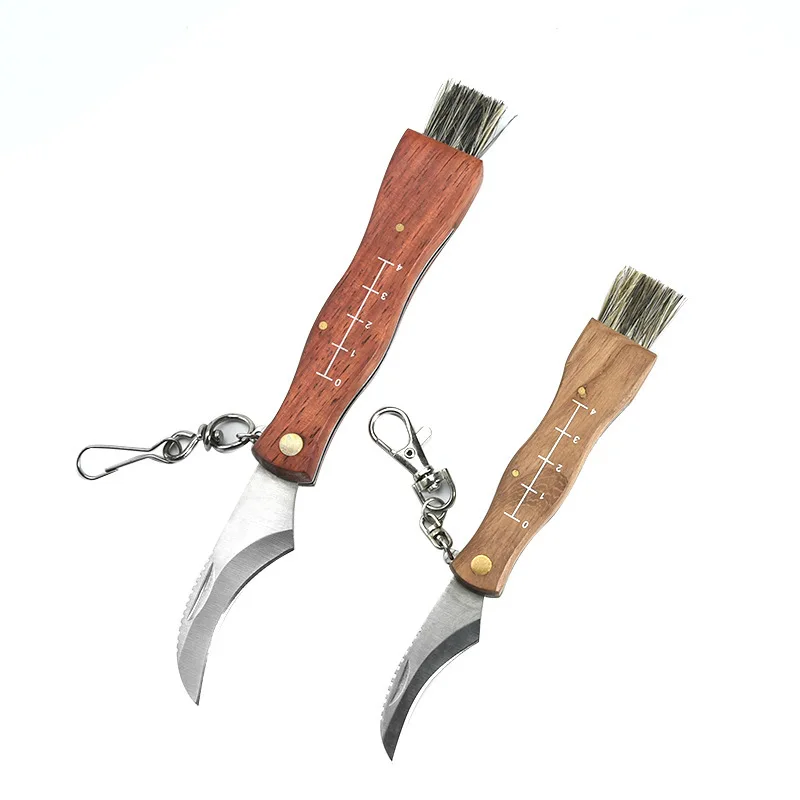Складной нож складной деревянная мини грибной трения ручка Портативный