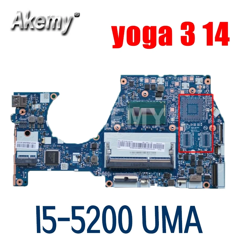 

Новый оригинальный ноутбук для Lenovo YOGA3 14 YOGA 3 14 материнская плата W8P I5-5200 UMA NM-A381 5B20H35640