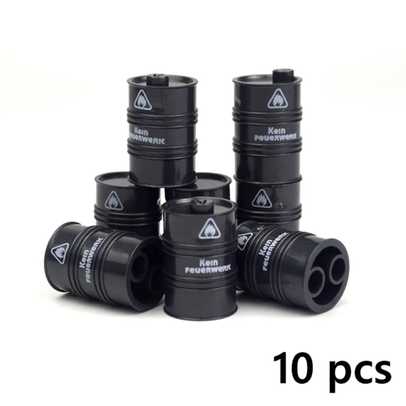 Военный немецкий черный химический масляный барабан строительный блок сделай