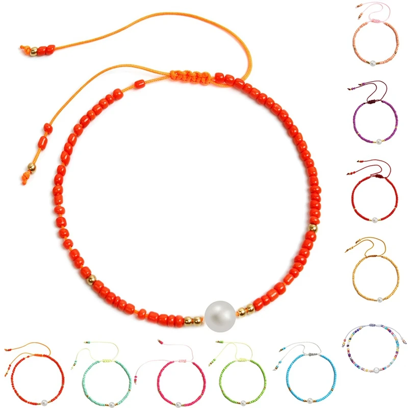 

Female Charm Beaded Bracelet Korean Style Fake Pearl Pendant Bracelet For Women Girls Jewelry Gifts Party Dress Decoration