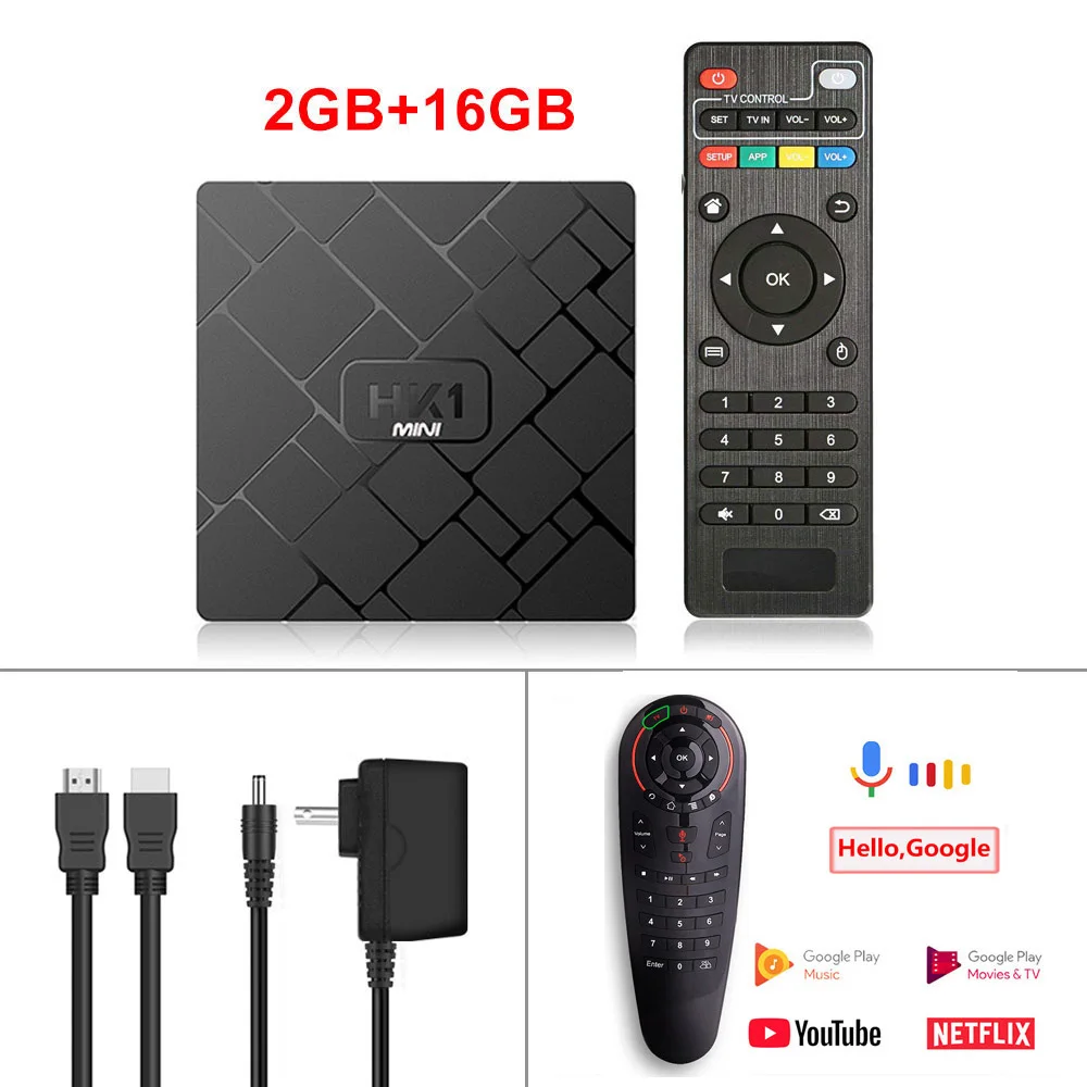 HK1 Мини Android 9,0 Smart tv BOX четырехъядерный RK3229 2 Гб 16 Гб телеприставка 4K 2160P 3D Wifi медиаплеер PlayStore Youtube IP tv - Цвет: add G30 air mouse