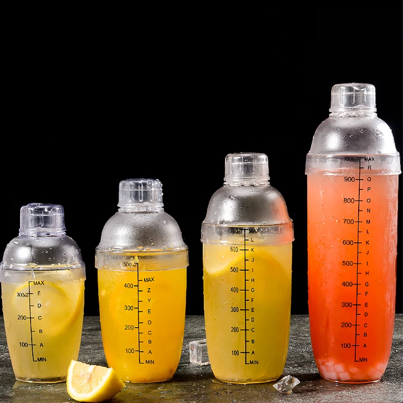Household Plastic Cocktail Shaker 300ml/500ml/700ml/1000ml Wine Beverage Mixer Barware Bar Tools Kitchen Drink | Дом и сад
